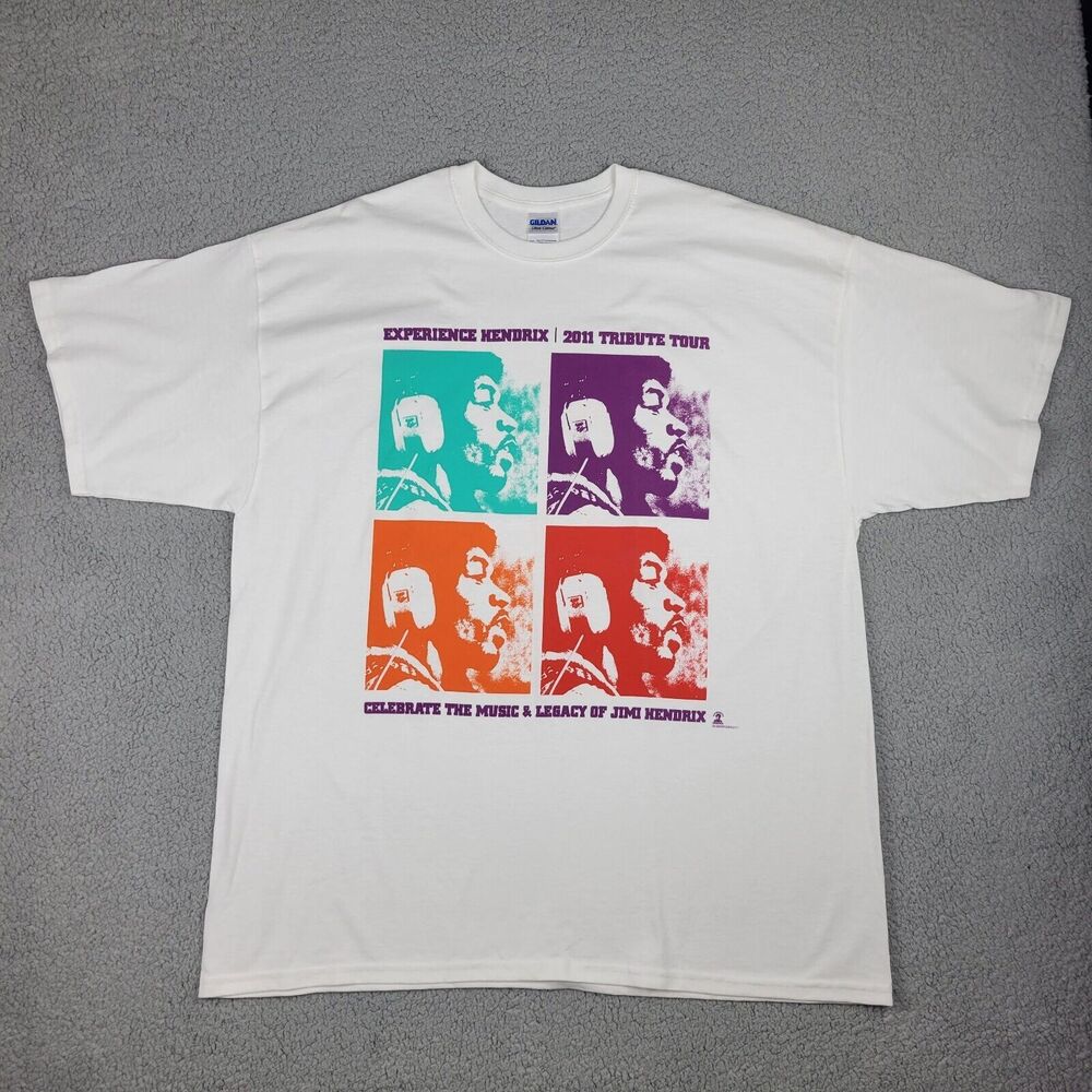 Jimi Hendrix Experience Shirt Mens 2XL 2011 Tribute Tour Deadstock Gildan
